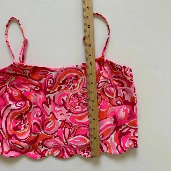 Lilly Pulitzer Ivy Crop Top Pink Pout Mango Salsa‎ Size 0 - Picture 4 of 8